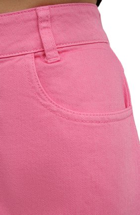 Женские джинсы RAF SIMONS светло-розового цвета, арт. 212-W316-10032 | Фото 5 (Длина (брюки, джинсы): Удлиненные; Силуэт Ж (брюки и джинсы): Широкие; Кросс-КТ: Деним; Стили: Гранж; Материал внешний: Хлопок, Деним)
