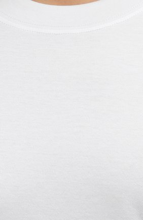 Мужская хлопковая футболка BRUNELLO CUCINELLI белого цвета, арт. M0T617107 | Фото 5 (Принт: Без принта; Рукава: Короткие; Длина (для топов): Стандартные; Материал внешний: Хлопок; Стили: Кэжуэл)