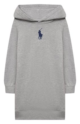 Детское хлопковое платье POLO RALPH LAUREN серого цвета по цене 9875 руб., арт. 313837221 | Фото 1 Детское хлопковое платье POLO RALPH LAUREN серого цвета, арт. 313837221 | Фото 1 (Материал внешний: Хлопок, Синтетический материал; Рукава: Длинные)