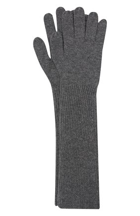 Женские кашемировые перчатки olive BALMUIR серого цвета, арт. 2114001108 | Фото 1 (Материал: Шерсть, Кашемир, Текстиль)