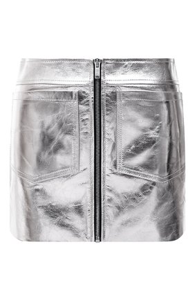 Женская кожаная юбка SAINT LAURENT серебряного цвета по цене 181000 руб., арт. 668990/YC2XP | Фото 1 Женская кожаная юбка SAINT LAURENT серебряного цвета, арт. 668990/YC2XP | Фото 1 (Материал подклада: Купро; Стили: Гламурный; Женское Кросс-КТ: Юбка-одежда; Материал внешний: Натуральная кожа; Длина Ж (юбки, платья, шорты): Мини; Одежда: Одежда)