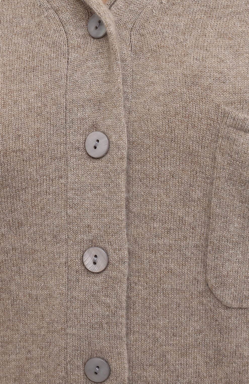 Женский кашемировый халат ARLOTTA бежевого цвета, арт. 6010 | Фото 5 (Материал внешний: Шерсть, Кашемир)