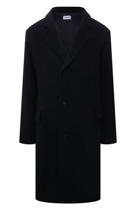 Женское пальто из шерсти и хлопка TANAKA черного цвета, арт. ST-92/BLACK | Фото 1 (Длина (верхняя одежда): До середины бедра; Рукава: Длинные; Материал подклада: Купро; Материал внешний: Шерсть; Стили: Кэжуэл; 1-2-бортные: Однобортные)