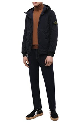 Мужская утепленная куртка STONE ISLAND темно-синего цвета по цене 59950 руб., арт. 751541928 | Фото 2 Мужская утепленная куртка STONE ISLAND темно-синего цвета, арт. 751541928 | Фото 2 (Материал внешний: Синтетический материал; Материал подклада: Хлопок; Рукава: Длинные; Длина (верхняя одежда): Короткие; Кросс-КТ: Куртка; Мужское Кросс-КТ: утепленные куртки; Стили: Кэжуэл)