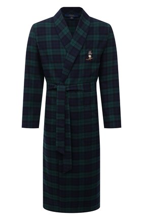 Мужской хлопковый халат POLO RALPH LAUREN темно-зеленого цвета по цене 14800 руб., арт. 714857748 | Фото 1 Мужской хлопковый халат POLO RALPH LAUREN темно-зеленого цвета, арт. 714857748 | Фото 1 (Материал внешний: Хлопок; Длина (верхняя одежда): Длинные; Рукава: Длинные; Кросс-КТ: домашняя одежда)