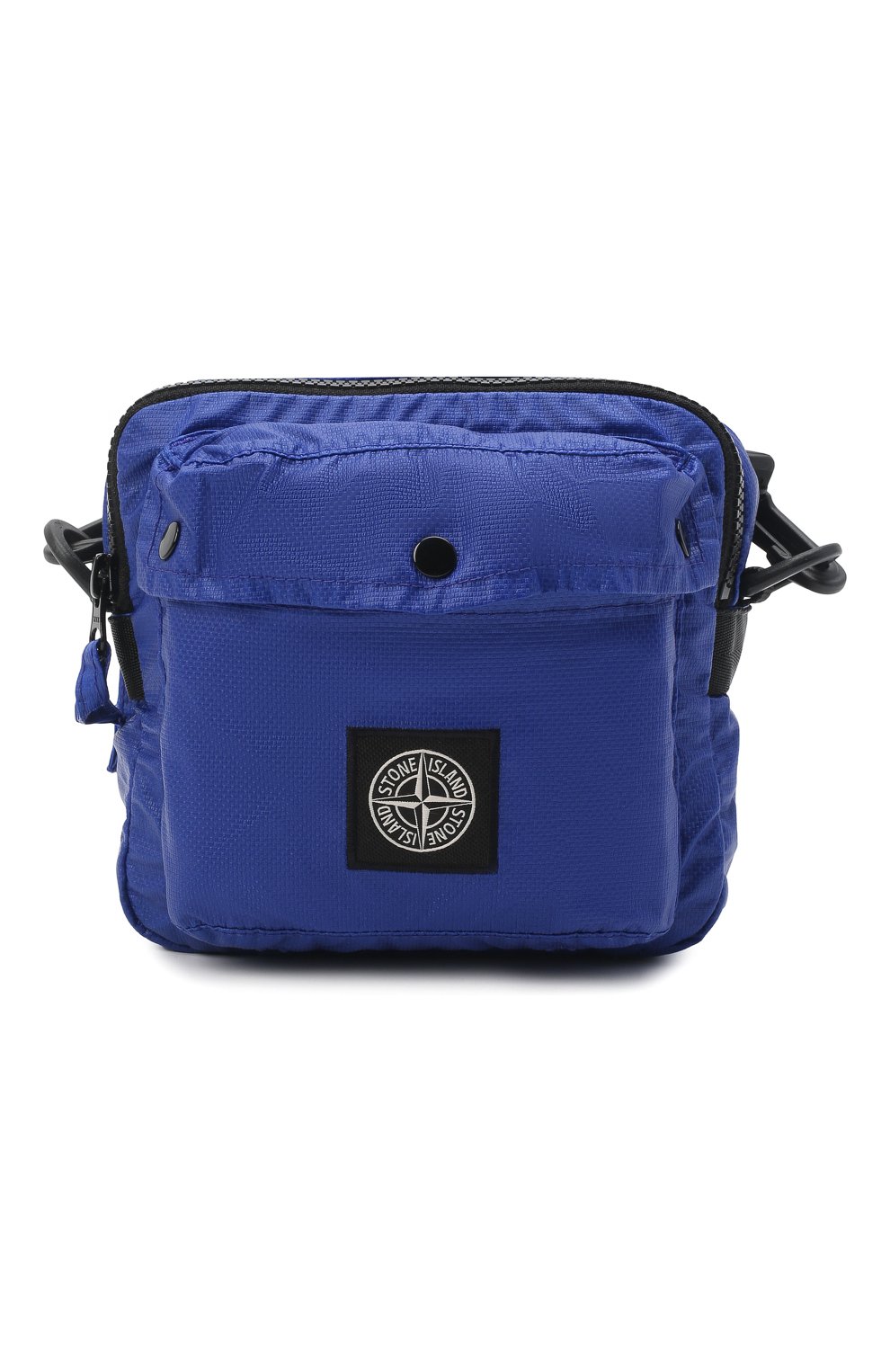 Мужская текстильная сумка STONE ISLAND синего цвета, арт. 751590270 | Фото 1 (Размер: mini; Ремень/цепочка: На ремешке; Материал: Текстиль)
