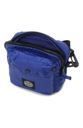 Мужская текстильная сумка STONE ISLAND синего цвета, арт. 751590270 | Фото 5 (Размер: mini; Ремень/цепочка: На ремешке; Материал: Текстиль)