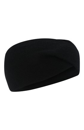 Женская кашемировая повязка на голову BALMUIR черного цвета, арт. 2112001199 | Фото 1 (Материал: Кашемир, Шерсть, Текстиль)