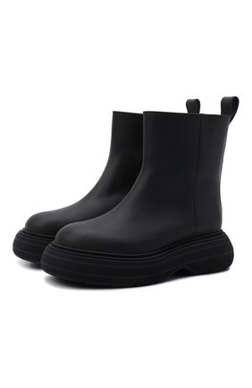 Женские кожаные полусапоги marte GIA COUTURE черного цвета по цене 43100 руб., арт. MARTE-E 101 | Фото 1 Женские кожаные полусапоги marte GIA COUTURE черного цвета, арт. MARTE-E 101 | Фото 1 (Каблук высота: Низкий; Материал внутренний: Натуральная кожа; Подошва: Платформа; Каблук тип: Устойчивый; Высота голенища: Низкие; Материал внешний: Кожа; Материал утеплителя: Без утеплителя)