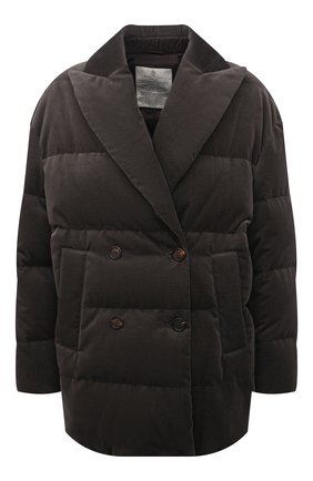 Женская пуховая куртка BRUNELLO CUCINELLI темно-серого цвета по цене 318500 руб., арт. ML4792709 | Фото 1 Женская пуховая куртка BRUNELLO CUCINELLI темно-серого цвета, арт. ML4792709 | Фото 1 (Материал внешний: Хлопок; Материал подклада: Синтетический материал; Материал утеплителя: Пух и перо; Стили: Кэжуэл; Длина (верхняя одежда): Короткие; Рукава: Длинные; Кросс-КТ: Куртка; Женское Кросс-КТ: Пуховик-куртка)