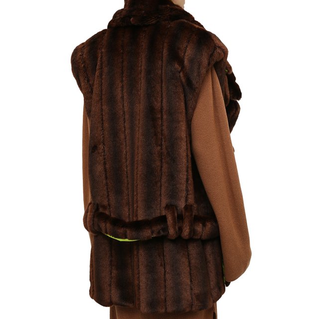 фото Жилет из экомеха balmain