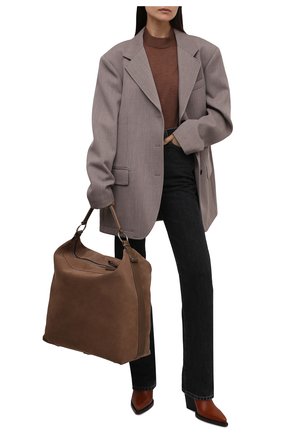 Женская сумка bridle large RALPH LAUREN коричневого цвета, арт. 435856512 | Фото 2 (Материал: Натуральная кожа, Натуральная замша; Ремень/цепочка: На ремешке; Размер: large; Сумки-технические: Сумки top-handle)
