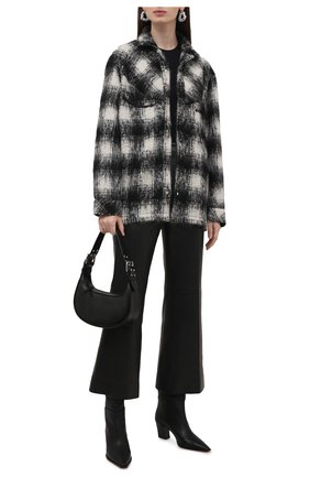 Женская рубашка TANAKA черно-белого цвета по цене 37550 руб., арт. ST-94/BLACK SHAGGY PLAID | Фото 2 Женская рубашка TANAKA черно-белого цвета, арт. ST-94/BLACK SHAGGY PLAID | Фото 2 (Длина (для топов): Удлиненные; Рукава: Длинные; Материал внешний: Шерсть; Материал подклада: Купро; Стили: Кэжуэл; Принт: С принтом; Женское Кросс-КТ: Рубашка-одежда)