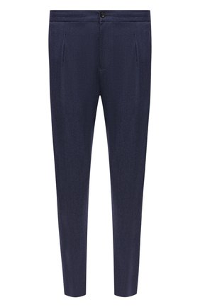 Мужские кашемировые брюки MARCO PESCAROLO темно-синего цвета, арт. CHIAIA/ZIP/4442 | Фото 1 (Материал внешний: Шерсть, Кашемир; Длина (брюки, джинсы): Стандартные; Случай: Повседневный; Стили: Кэжуэл)