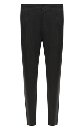 Мужские кашемировые брюки MARCO PESCAROLO темно-зеленого цвета, арт. CHIAIA/ZIP/4442 | Фото 1 (Длина (брюки, джинсы): Стандартные; Материал внешний: Кашемир, Шерсть; Случай: Повседневный; Стили: Кэжуэл)
