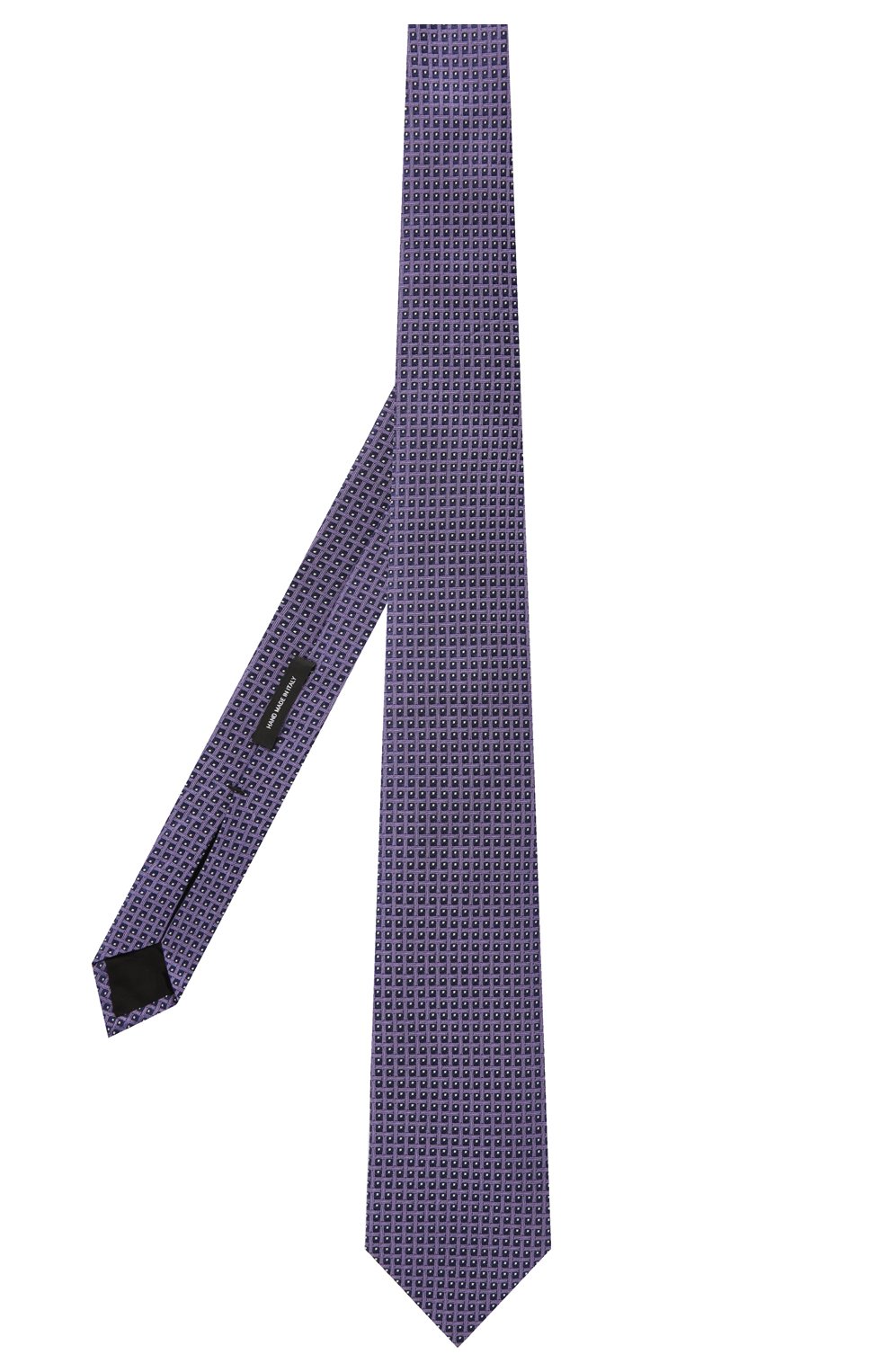 Мужской шелковый галстук BOSS сиреневого цвета, арт. 50466848 | Фото 3 (Принт: С принтом; Материал: Текстиль, Шелк)