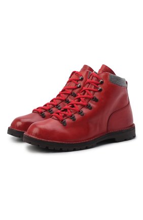 Мужские кожаные ботинки ANDREA VENTURA FIRENZE красного цвета, арт. LE APUANE CITY-BV/CRAFT CALF/V36-T | Фото 1 (Материал внутренний: Текстиль, Натуральная кожа; Подошва: Плоская; Мужское Кросс-КТ: Ботинки-обувь, Хайкеры-обувь; Материал внешний: Кожа; Материал утеплителя: Без утеплителя)