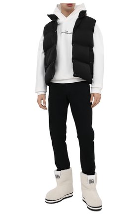 Мужские текстильные сапоги DOLCE & GABBANA белого цвета по цене 69050 руб., арт. CS1970/AQ117 | Фото 2 Мужские текстильные сапоги DOLCE & GABBANA белого цвета, арт. CS1970/AQ117 | Фото 2 (Материал внешний: Текстиль; Материал внутренний: Текстиль; Подошва: Массивная; Мужское Кросс-КТ: Сапоги-обувь, зимние сапоги)