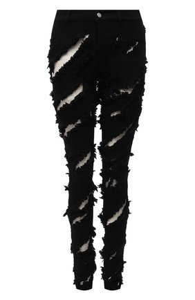 Женские джинсы RICK OWENS черного цвета по цене 89950 руб., арт. R002A7302/SBSLH | Фото 1