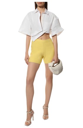 Женские шорты HERON PRESTON FOR CALVIN KLEIN желтого цвета по цене 7305 руб., арт. K20K203722 | Фото 2 Женские шорты HERON PRESTON FOR CALVIN KLEIN желтого цвета, арт. K20K203722 | Фото 2 (Женское Кросс-КТ: Шорты-одежда; Материал внешний: Синтетический материал; Стили: Кэжуэл; Кросс-КТ: Трикотаж; Длина Ж (юбки, платья, шорты): Мини)