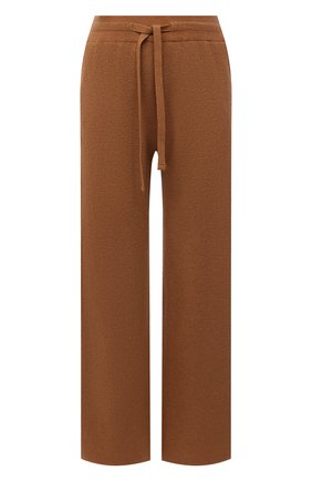 Женские брюки NANUSHKA коричневого цвета, арт. NW21CRPA01174 | Фото 1 (Силуэт Ж (брюки и джинсы): Широкие; Стили: Спорт-шик; Женское Кросс-КТ: Брюки-одежда; Длина (брюки, джинсы): Стандартные; Материал внешний: Шерсть, Растительное волокно)