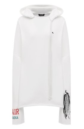 Женский хлопковое худи RAF SIMONS белого цвета по цене 56450 руб., арт. 212-W180-19004 | Фото 1 Женский хлопковое худи RAF SIMONS белого цвета, арт. 212-W180-19004 | Фото 1 (Женское Кросс-КТ: Худи-одежда; Рукава: Длинные; Длина (для топов): Удлиненные; Материал внешний: Хлопок; Стили: Спорт-шик)