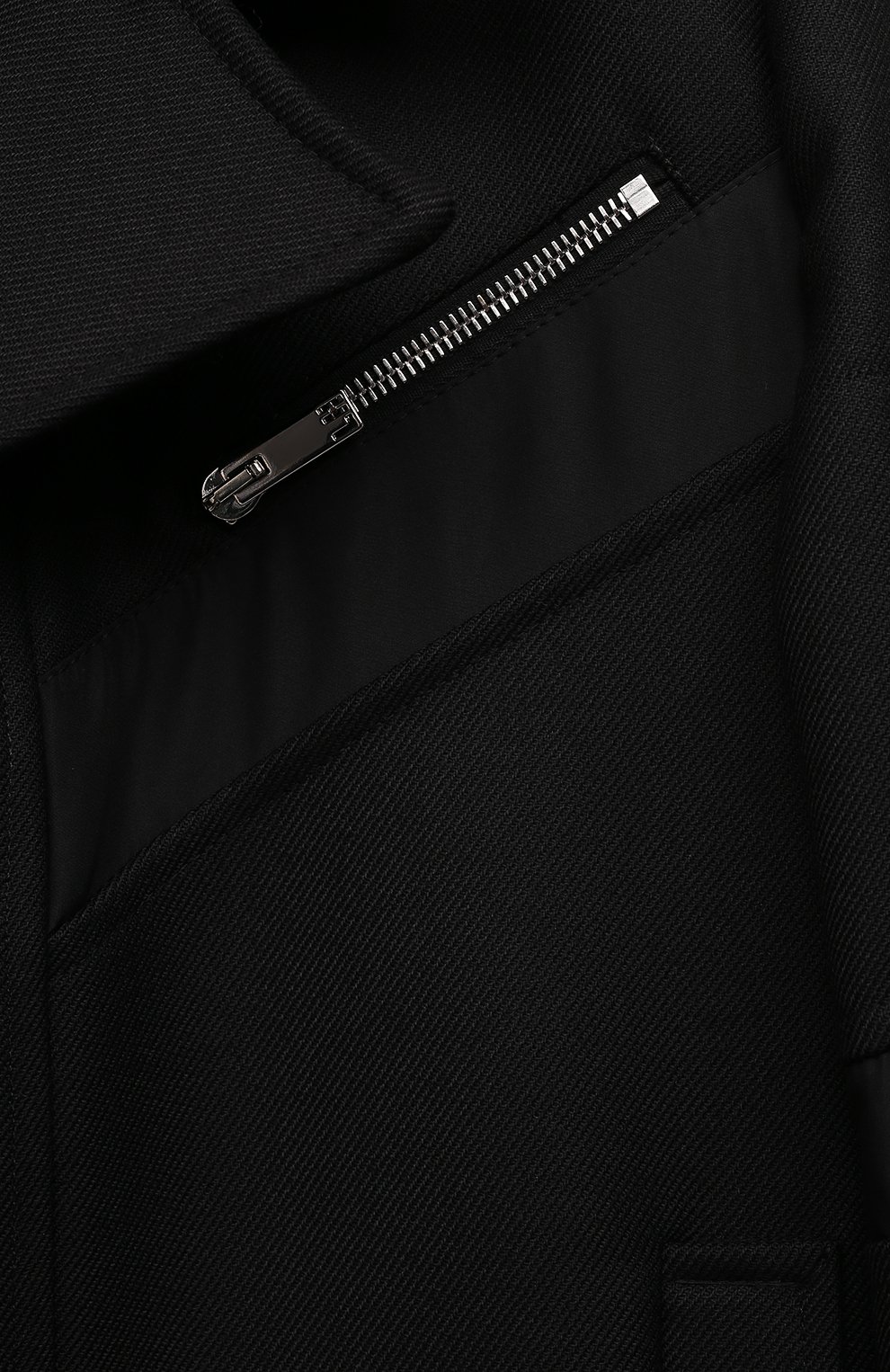 Детское пальто LES HOMMES черного цвета, арт. KLQ504-313A | Фото 3 (Материал внешний: Шерсть, Синтетический материал; Рукава: Длинные; Материал подклада: Вискоза)