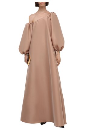 Женское платье BERNADETTE бежевого цвета по цене 84700 руб., арт. PS22-RTW-DRESS-NATH-TAF-1 | Фото 2 Женское платье BERNADETTE бежевого цвета, арт. PS22-RTW-DRESS-NATH-TAF-1 | Фото 2 (Материал внешний: Синтетический материал; Длина Ж (юбки, платья, шорты): Макси; Рукава: 3/4; Женское Кросс-КТ: Платье-одежда; Стили: Романтичный; Случай: Вечерний)