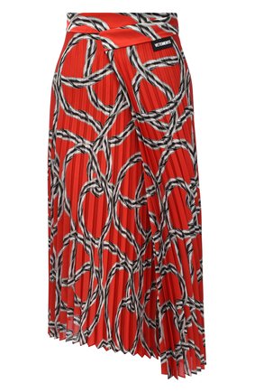 Женская плиссированная юбка VETEMENTS красного цвета, арт. WE52SK320R 2633/SILVER CHAIN/RED | Фото 1 (Материал внешний: Синтетический материал; Длина Ж (юбки, платья, шорты): Миди; Женское Кросс-КТ: Юбка-одежда, юбка-плиссе; Стили: Романтичный; Региональные ограничения белый список (Axapta Mercury): RU)