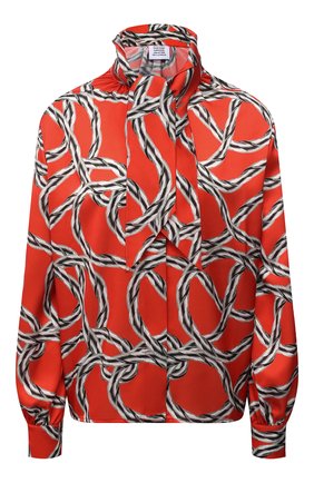 Женская блузка VETEMENTS красного цвета, арт. WE52SH640R 2653/SILVER CHAIN/RED | Фото 1 (Рукава: Длинные; Длина (для топов): Стандартные; Материал внешний: Синтетический материал; Женское Кросс-КТ: Блуза-одежда; Принт: С принтом; Стили: Романтичный)