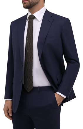 Мужской шелковый галстук BOSS коричневого цвета, арт. 50466676 | Фото 2 (Материал: Шелк, Текстиль; Принт: С принтом)