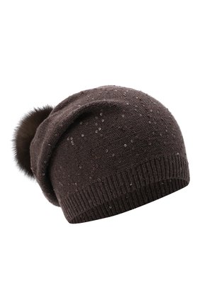 Женская кашемировая шапка BLACK SABLE коричневого цвета по цене 28000 руб., арт. BS-005CP1 | Фото 1 Женская кашемировая шапка BLACK SABLE коричневого цвета, арт. BS-005CP1 | Фото 1 (Материал: Кашемир, Шерсть, Текстиль)