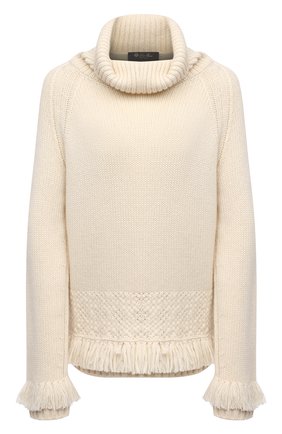 Женский кашемировый свитер LORO PIANA кремвого цвета по цене 412500 руб., арт. FAL8559 | Фото 1