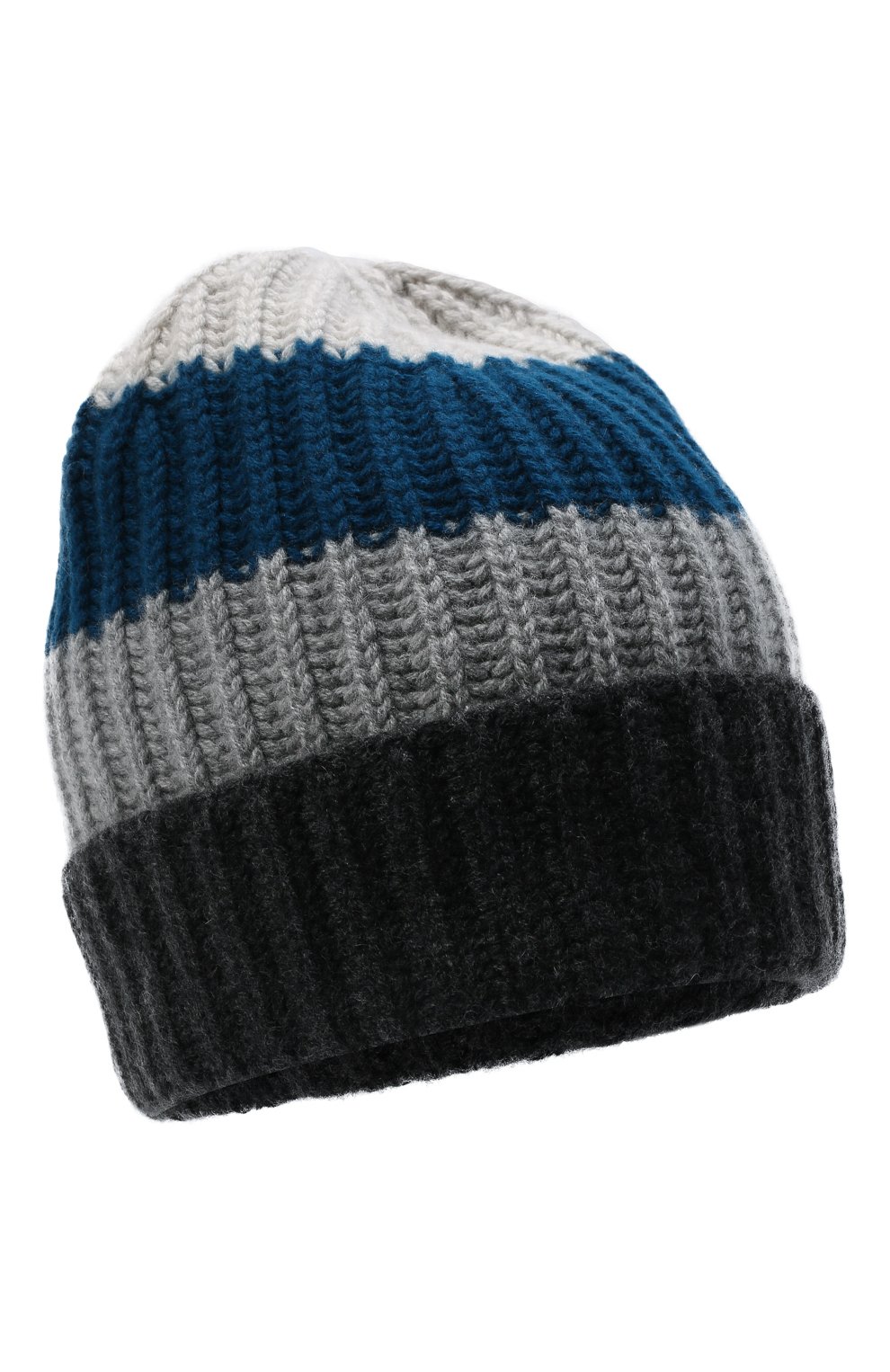 Женская кашемировая шапка LORO PIANA синего цвета, арт. FAL8955 | Фото 1 (Материал: Тексти ль, Кашемир, Шерсть)