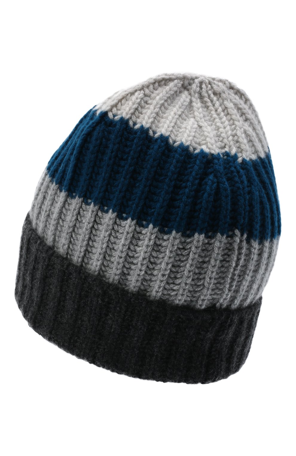 Женская кашемировая шапка LORO PIANA синего цвета, арт. FAL8955 | Фото 3 (Материал: Текстиль, Кашемир, Шерсть)