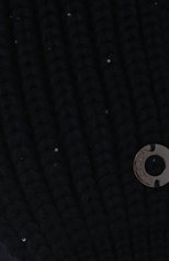 Женская повязка на голову LORO PIANA темно-синего цвета, арт. FAM0140 | Фото 4 (Материал: Текстиль, Кашемир, Шерсть; Женское Кросс-КТ: Шапка-тюрбан)