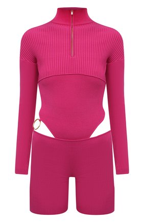 Женский комбинезон JACQUEMUS розового цвета по цене 38500 руб., арт. 213KN303-2010 | Фото 1 Женский комбинезон JACQUEMUS розового цвета, арт. 213KN303-2010 | Фото 1 (Рукава: Длинные; Материал внешний: Синтетический материал, Вискоза; Стили: Гламурный; Случай: Вечерний; Кросс-КТ: Трикотаж; Женское Кросс-КТ: Комбинезон-одежда)