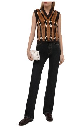 Женский жилет из меха кролика SAINT LAURENT коричневого цвета по цене 190500 руб., арт. 672021/Y7ZC2 | Фото 2 Женский жилет из меха кролика SAINT LAURENT коричневого цвета, арт. 672021/Y7ZC2 | Фото 2 (Длина (верхняя одежда): Короткие; Стили: Гламурный; Женское Кросс-КТ: Мех, Жилет-одежда; Материал внешний: Натуральный мех)