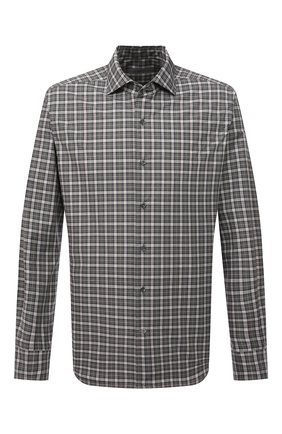 Мужская хлопковая рубашка CORNELIANI темно-зеленого цвета по цене 23950 руб., арт. 88P156-1811529/00 | Фото 1 Мужская хлопковая рубашка CORNELIANI темно-зеленого цвета, арт. 88P156-1811529/00 | Фото 1 (Материал внешний: Хлопок; Длина (для топов): Стандартные; Рукава: Длинные; Воротник: Кент, Акула; Случай: Повседневный; Манжеты: На пуговицах; Рубашки М: Regular Fit; Принт: Клетка; Стили: Кэжуэл)
