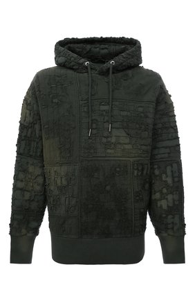 Мужской хлопковое худи GIVENCHY темно-зеленого цвета по цене 199500 руб., арт. BMJ0CZ3Y6W | Фото 1 Мужской хлопковое худи GIVENCHY темно-зеленого цвета, арт. BMJ0CZ3Y6W | Фото 1 (Материал внешний: Хлопок; Рукава: Длинные; Длина (для топов): Удлиненные; Мужское Кросс-КТ: Худи-одежда; Принт: Без принта; Стили: Гранж, Милитари)