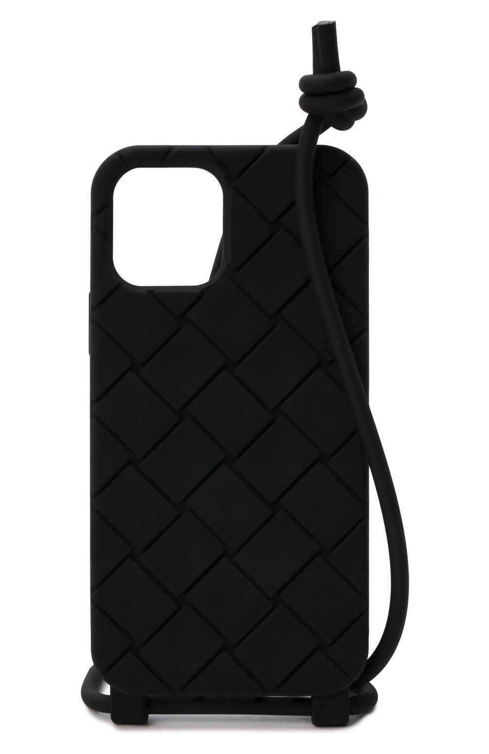Чехол для iphone 12/12 pro BOTTEGA VENETA черного цвета, арт. 680029/V0EY0 | Фото 3 (Матери�ал: Пластик)