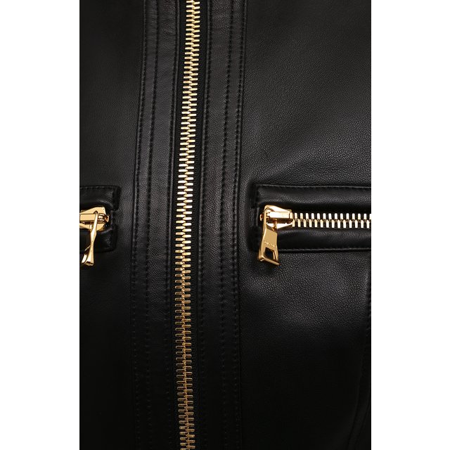 фото Кожаное платье balmain
