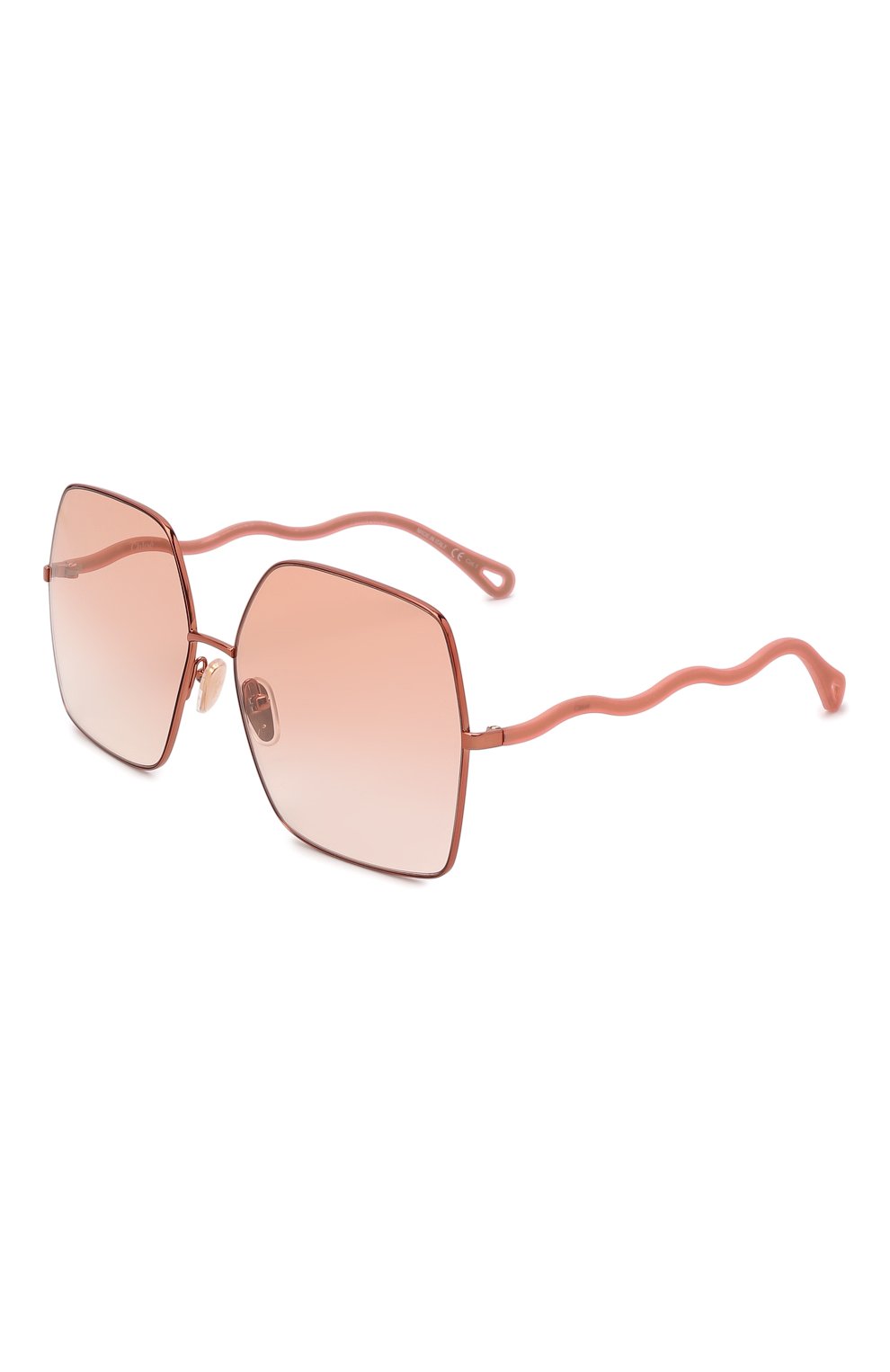 Женские солнцезащитные очки CHLOÉ розового цвета, арт. CH0054S 001 | Фото 1 (Тип очков: С/з; Очки форма: Квадратные, Over-size; Оптика Гендер: оптика-женское)