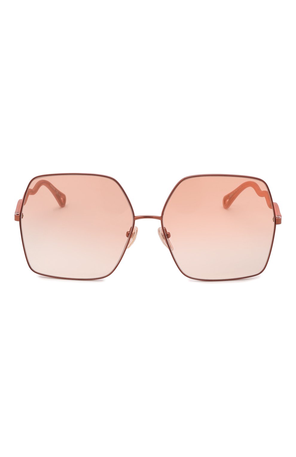 Женские солнцезащитные очки CHLOÉ розового цвета, арт. CH0054S 001 | Фото 3 (Тип очков: С/з; Очки форма: Квадратные, Over-size; Оптика Гендер: оптика-женское)