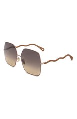Женские солнцезащитные очки CHLOÉ коричневого цвета, арт. CH0054S 002 | Фото 1 (Тип очков: С/з; Очки форма: Квадратные; Оптика Гендер: оптика-женское)