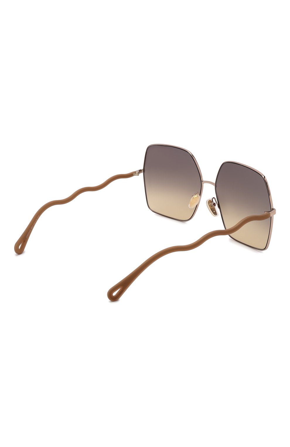 Женские солнцезащитные очки CHLOÉ коричневого цвета, арт. CH0054S 002 | Фото 4 (Тип очков: С/з; Очки форма: Квадратные; Оптика Гендер: оптика-женское)