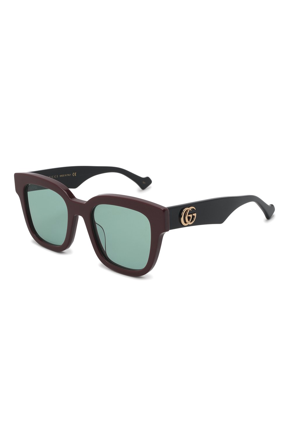 Женские солнцезащитные очки GUCCI бордового цвета, арт. GG0998S 004 | Фото 1 (Тип очков: С/з; Очки форма: Квадратные; Оптика Гендер: оптика-женское)