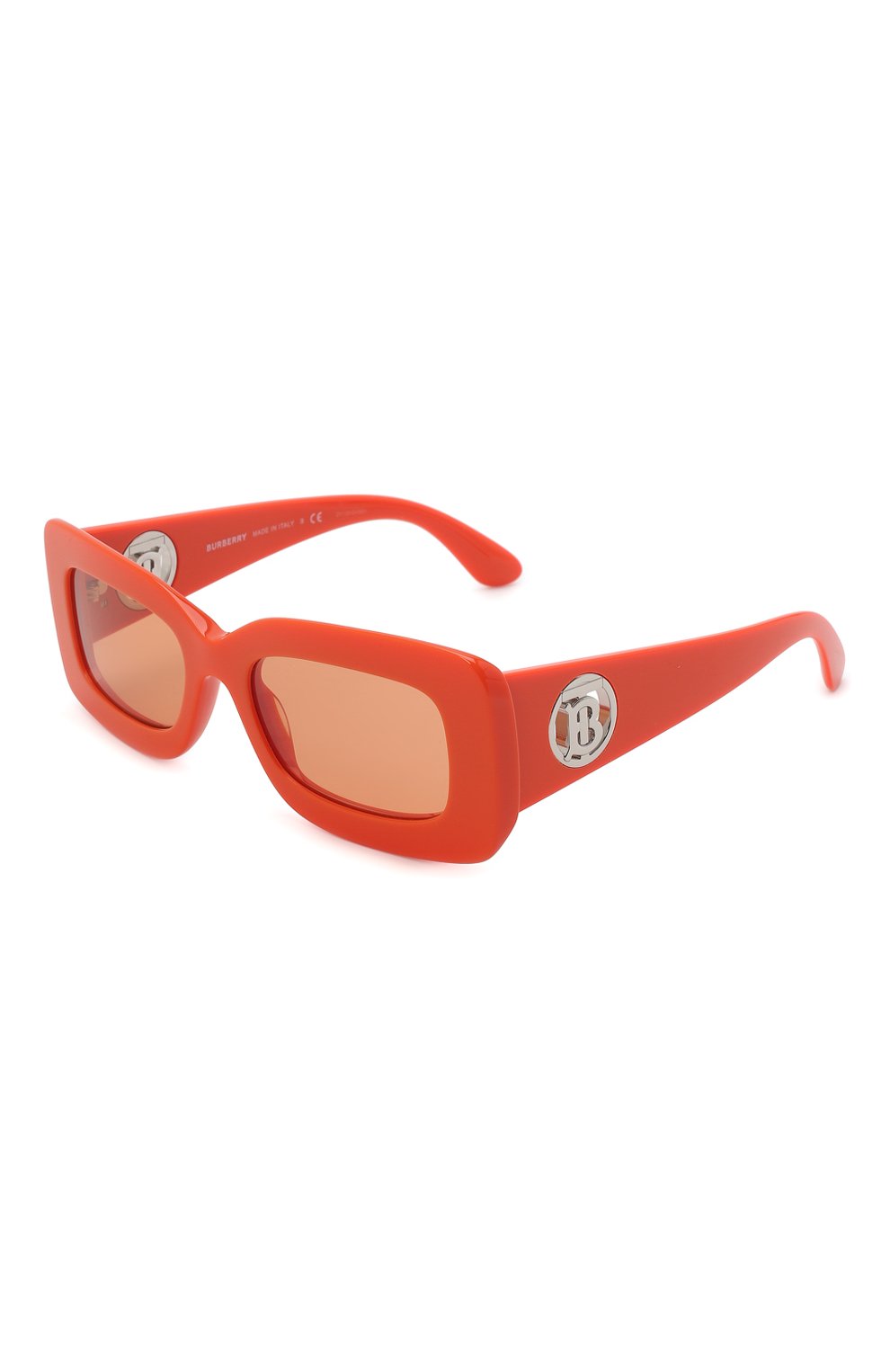 Женские солнцезащитные очки BURBERRY оранжевого цвета, арт. 4343-393874 | Фото 1 (Тип очков: С/з; Оптика Гендер: оптика-женское; Очки форма: Прямоугольные)