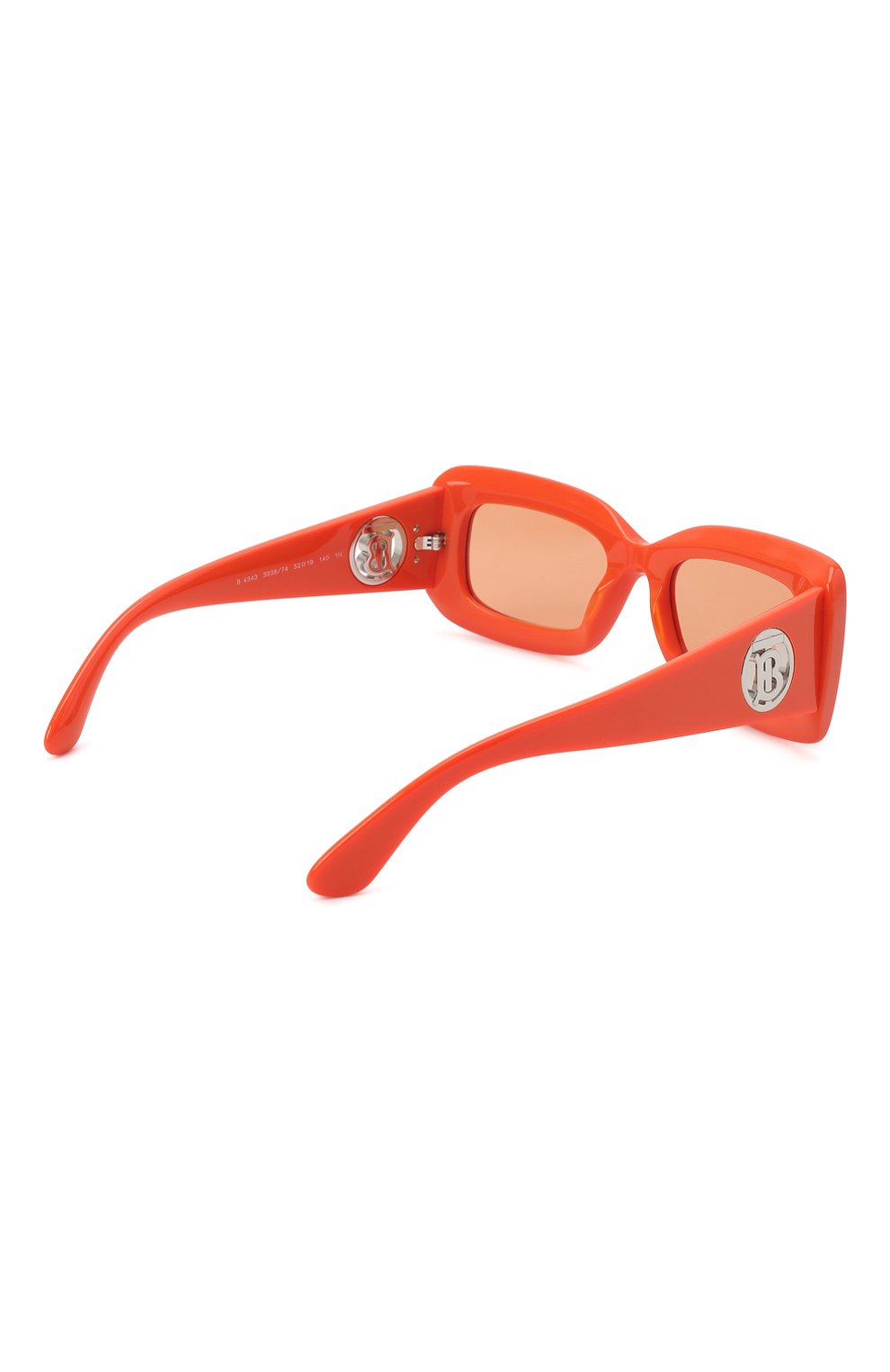 Женские солнцезащитные очки BURBERRY оранжевого цвета, арт. 4343-393874 | Фото 4 (Тип очков: С/з; Оптика Гендер: оптика-женское; Очки форма: Прямоугольные)
