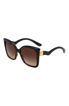 Женские солнцезащитные очки DOLCE & GABBANA темно-коричневого цвета, арт. 6168-502/13 | Фото 1 (Тип очков: С/з; Оптика Гендер: оптика-женское; Очки форма: Квадратные)